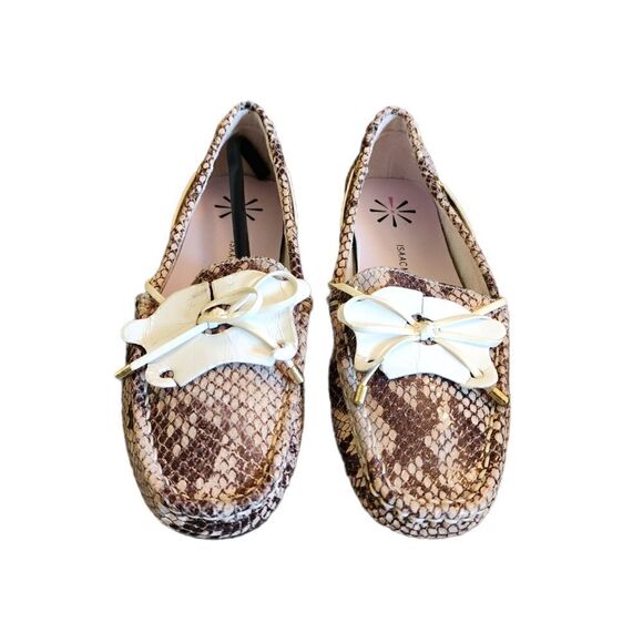NEW Issac Mizrahi snake skin loafers - Picture 2 of 4